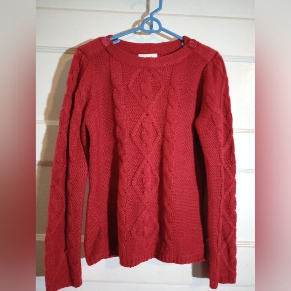 St John's Bay large women sweater red (Rox367)